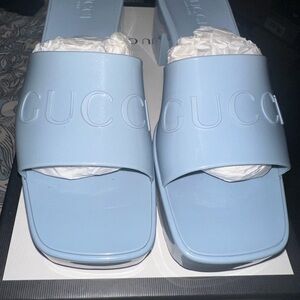 Gucci Light Blue Slides